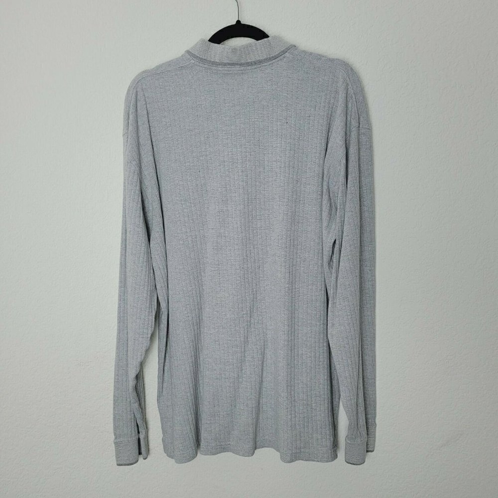 Northern Apparel Men's Collared Sweater Polo Sweater XXL Gray Ribbing Causal - Picture 3 of 9